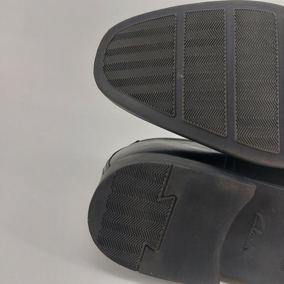 Men's Black Leather Oxfords - Picture 9 of 10